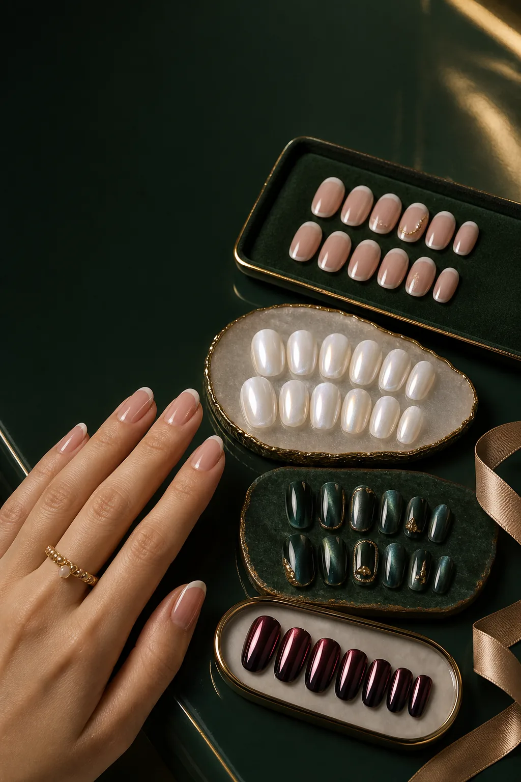 Mirelle luxury short press-on nail collection